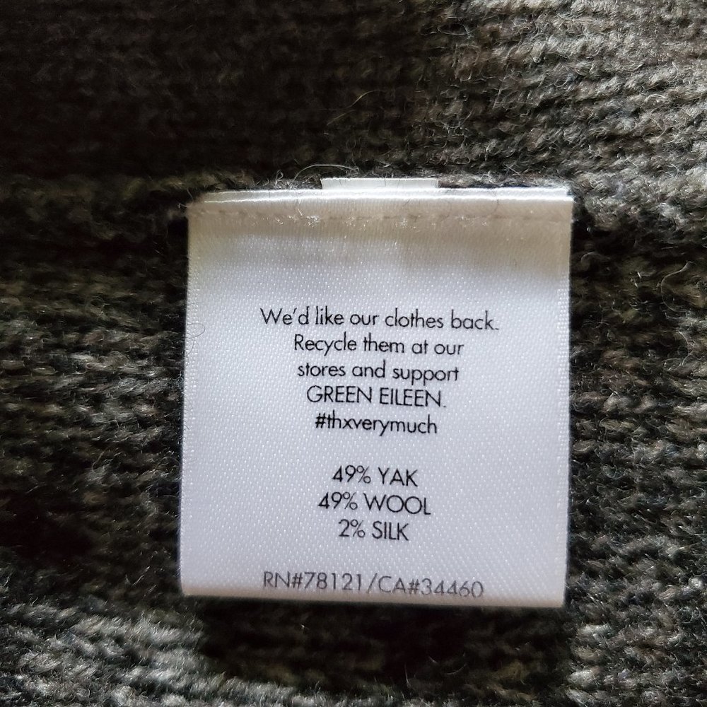 Eileen Fisher Yak Wool Blend Colorblock Long Cardigan Size Small LIKE NEW - Picture 12 of 15